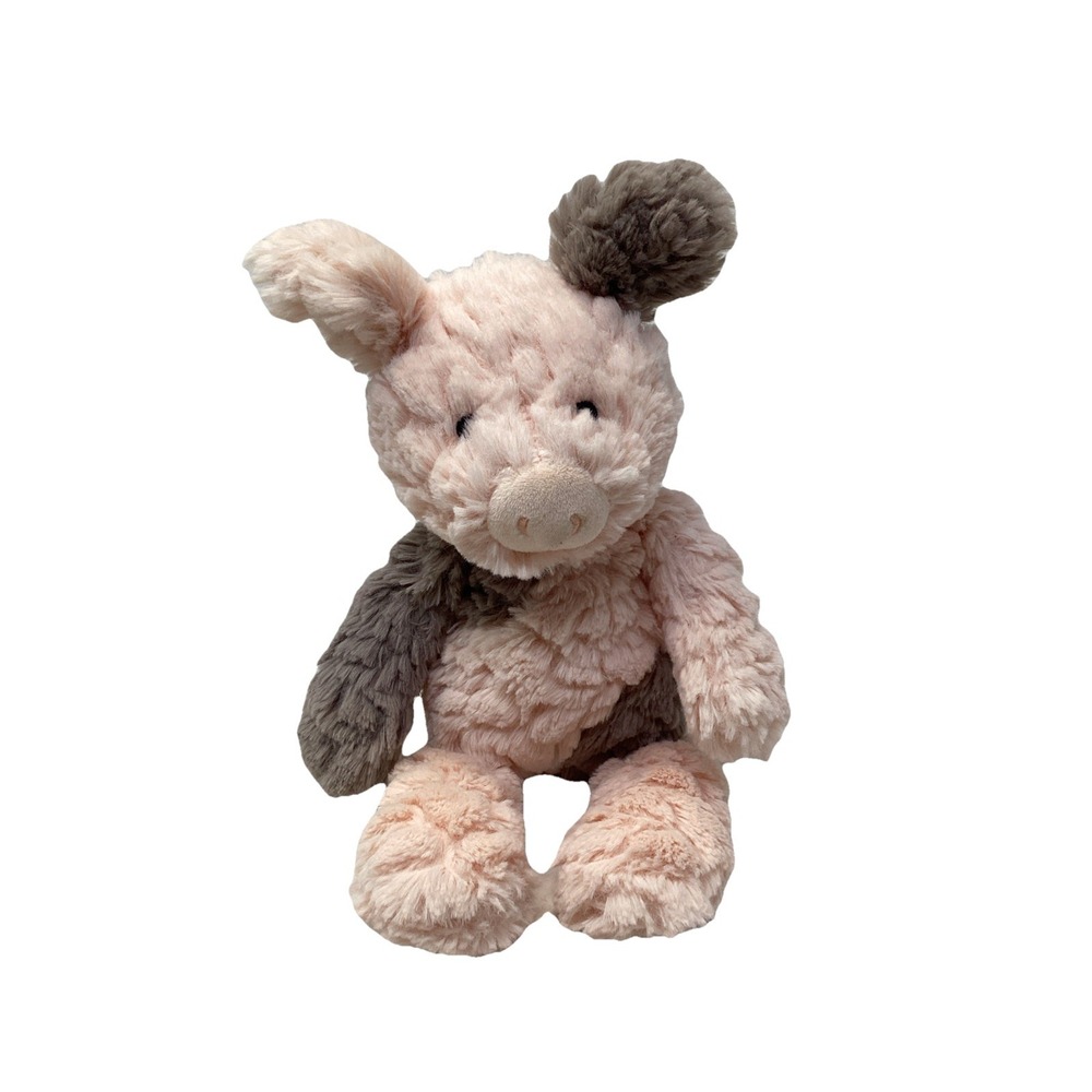 Mary Meyer Putty Piglet Nursery Pink & Gray Pig Stuffed Plush Animal Soft 10"